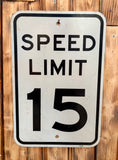 Véritable panneau routier Américain - SPEED LIMIT  - 46x30cm - Provenance Kentucky, USA