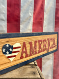 UNIQUE - Véritable enseigne artisanale « God Bless America » - Faite main dans l'Iowa - 76 cm - Import USA
