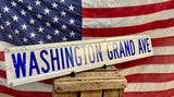 Véritable panneau de rue Américain - Environ 90 x 15cm - Import USA - WASHINGTON GRAND AVENUE