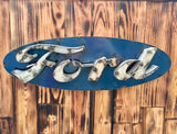 Panneau en métal soudé FORD - Artisanat - Import USA - 62x21cm