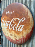 EXCEPTIONNEL - Véritable bouton Coca-Cola de 1949 - Près d’un mètre de diamètre ! - Pièce exceptionnelle - Provenance Ohio