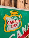 Véritable Enseigne Publicitaire Canada Dry en Métal - Années 1960's - 70 cm - Import USA