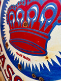 EXCEPTIONNEL - Véritable enseigne Red Crown Gasoline en porcelaine émaillée - Années 1920’s - Double face avec fixation latérale - Import USA - Environ 47x46cm
