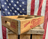 Véritable caisse en bois Pepsi Cola - 1959 - Import USA