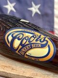 INEDIT - Véritable Bouteille en Verre Bière Coors - Édition Limitée en forme de batte de baseball - Années 1990's - Provenance États-Unis