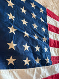 Véritable drapeau américain 48 étoiles - Années 1940’s - 100 % coton - Étoiles brodées - Provenance Indiana, USA