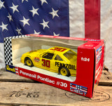 Véritable miniature NASCAR Échelle 1:24 - n°30 Michael Waltrip - Pontiac - Pennzoil - Import USA