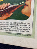 Véritable affiche publicitaire encadrée Coca-Cola® datant de 1941 ! MADE IN USA