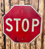 Véritable panneau routier Américain - STOP - 61X61cm - Provenance Michigan, USA