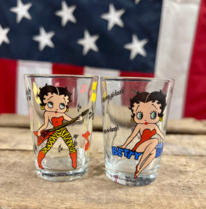 Lot de 2 verres « shooter » Édition Betty Boop - Import USA - 1998