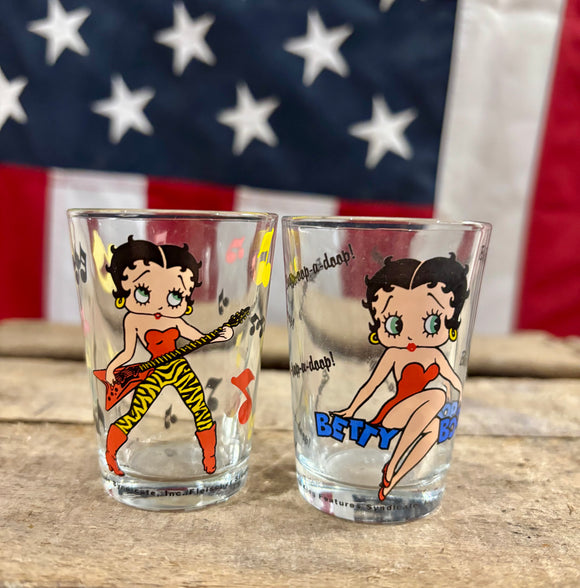 Lot de 2 verres « shooter » Édition Betty Boop - Import USA - 1998