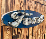 Panneau en métal soudé FORD - Artisanat - Import USA - 62x21cm