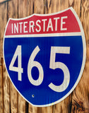 Véritable panneau Routier Américain - INTERSTATE 465 - 61x61cm - Provenance Indiana