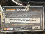 RARE - Véritable coffret collector NASCAR John Andretti #43 - 2003 - Échelle 1:24 - Édition limitée à 1 200 exemplaires ! Avec certificat d'authenticité !