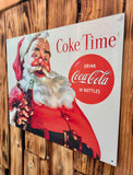 Panneau Coca-Cola avec Père Noël - 40,5 cm - Import USA