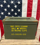 Véritable Caisse à munitions en métal de l’US Army - VIDE - Provenance Alabama