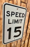 Véritable panneau routier Américain - SPEED LIMIT  - 46x30cm - Provenance Kentucky, USA