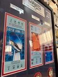 RARE - Cadre commémoratif New York Giants Superbowl - Année 2008 - Encadrement professionnel - Import New York State, USA