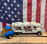 Ancien camion porte-voitures Mini Tonka Motor Mover de 1973 en métal - Made in USA