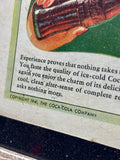 Véritable affiche publicitaire encadrée Coca-Cola® datant de 1941 ! MADE IN USA