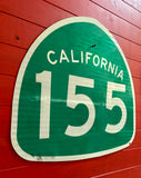Véritable panneau CALIFORNIA 155 - Provenance Californie - 66x63cm
