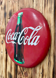 Véritable panneau Rond Coca-Cola® - Diamètre 30,5cm - 1990 - Sous licence officielle !