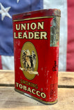 Véritable boîte de tabac en métal - Union Leader - Époque 1930’s - Provenance Iowa