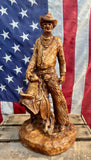 Sculpture Cowboy américain en plâtre - Années 1970’s - Provenance Iowa, USA