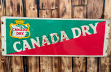 Véritable Enseigne Publicitaire Canada Dry en Métal - Années 1960's - 70 cm - Import USA