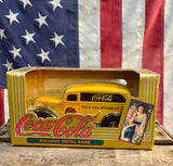 Véritable miniature d'un camion Coca-Cola - sorti en 1995 - Tirelire en métal - Dans sa boîte d’origine ! Import USA