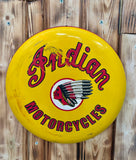 RARE - Véritable bouton en métal Indian Motorcycles - Diamètre de 31 cm - Import USA