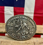 Véritable Boucle de Ceinture National Finals Rodeo 1988 - MADE IN USA - Provenance Oklahoma, USA