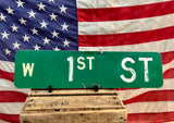 Véritable panneau de rue Américain - 60,5cm x 15cm - Import USA - WEST 1ST STREET