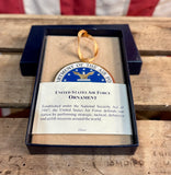 Véritable décoration de Noël United States Air Force avec son coffret d'origine !  Import USA