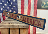 UNIQUE - Véritable enseigne artisanale « God Bless America » - Faite main dans l'Iowa - 76 cm - Import USA