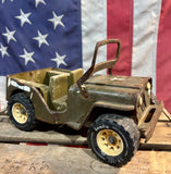 Ancienne Jeep militaire US Army Tonka en métal - Années 1960's - Made in USA