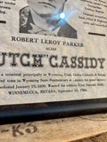 Reproduction encadrée d’un véritable avis de recherche américain « Butch Cassidy » de 1900 - Encadrée - Import USA