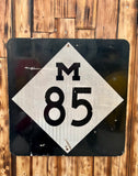 RARE - Véritable Panneau Routier Américain - Michigan State Road 85 - 61x61cm - Provenance Michigan