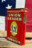 Véritable boîte de tabac en métal - Union Leader - Époque 1930’s - Provenance Michigan