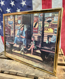 Cadre américain représentant la devanture d'un ancien General Store ! Import USA - 25,5cm X 21,5cm