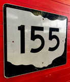 Véritable panneau routier américain Route 155 76x61cm