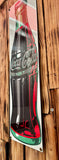 Véritable Plaque Émaillée Coca-Cola en forme de bouteille - Reproduction officielle 1998 - Made in USA - 53,5 cm