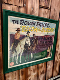 Véritable Lobby Card de cinéma américaine « Below the Border » - The Rough Riders - 1942 - Encadrée - Made in USA