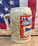 Chope à bière Budweiser en céramique - Époque 1990’s - Import USA
