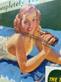 Véritable affiche publicitaire encadrée Coca-Cola® datant de 1941 ! MADE IN USA
