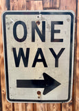 Véritable panneau routier Américain - ONE WAY - 61x46cm - Provenance Alabama, USA