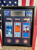 RARE - Cadre commémoratif New York Giants Superbowl - Année 2008 - Encadrement professionnel - Import New York State, USA
