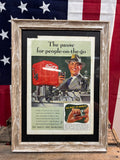 Véritable affiche publicitaire encadrée Coca-Cola® datant de 1941 ! MADE IN USA