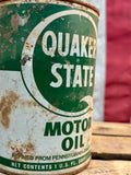 Véritable boîte d’huile Quaker State - Époque 1980’s - MADE IN USA - Provenance Kentucky, USA
