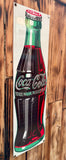 Véritable Plaque Émaillée Coca-Cola en forme de bouteille - Reproduction officielle 1998 - Made in USA - 53,5 cm